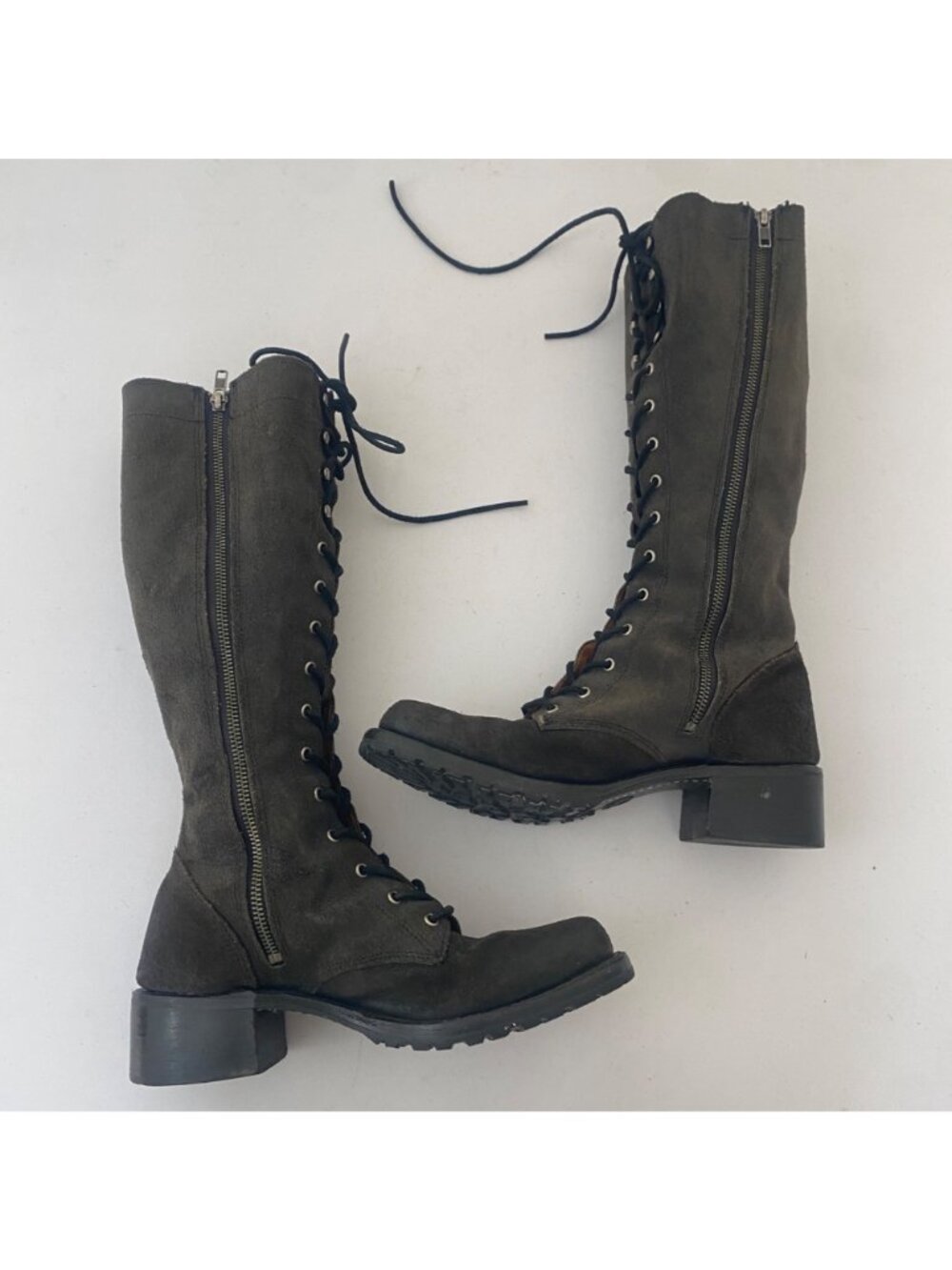 Frye Campus Lug Sole Lace-Up Boots Shoes Combat - Picture 3 of 8